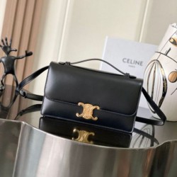 Borse Celine Medium Triomphe Folio Marrone