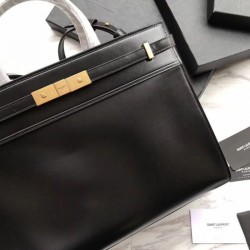 Borsa a tracolla YSL Saint Laurent Piccola Manhattan nera