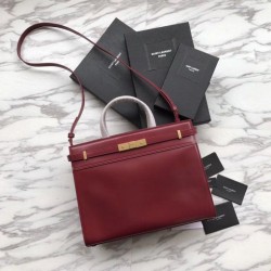 Borsa a tracolla YSL Saint Laurent Piccola Manhattan rossa