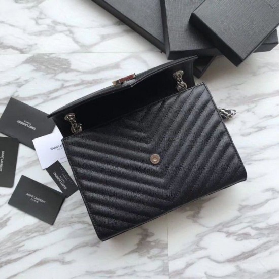 Replica YSL Saint Laurent Piccola Busta Borsa Grain Hardware argentato in rilievo Replica YSL Saint Laurent Piccola Busta Borsa Grain Hardware argentato in rilievo