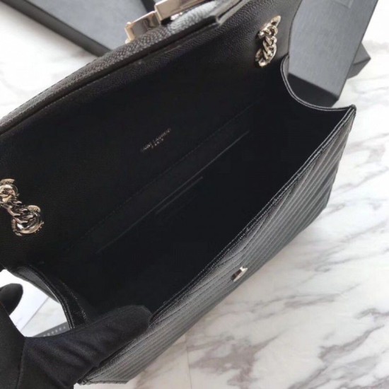 Replica YSL Saint Laurent Piccola Busta Borsa Grain Hardware argentato in rilievo Replica YSL Saint Laurent Piccola Busta Borsa Grain Hardware argentato in rilievo