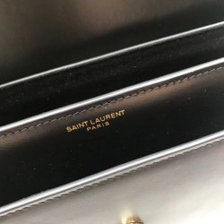 YSL Saint Laurent Sunset Medium Liscio Hardware posteriore oro 