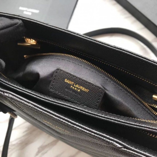 Replica Borsa a tracolla YSL Saint Laurent Tribeca piccola in pelle nera goffrata Replica Borsa a tracolla YSL Saint Laurent Tribeca piccola in pelle nera goffrata