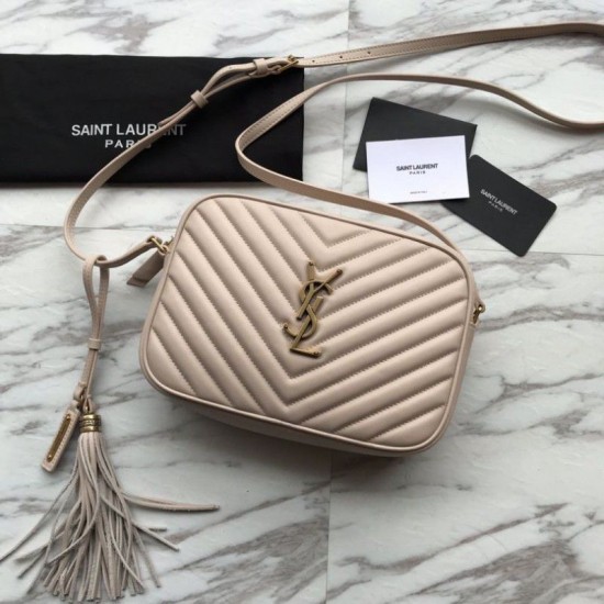Replica YSL Saint Laurent Medium LouLou Chain Borsa Matelasse Albicocca in pelle Replica YSL Saint Laurent Medium LouLou Chain Borsa Matelasse Albicocca in pelle