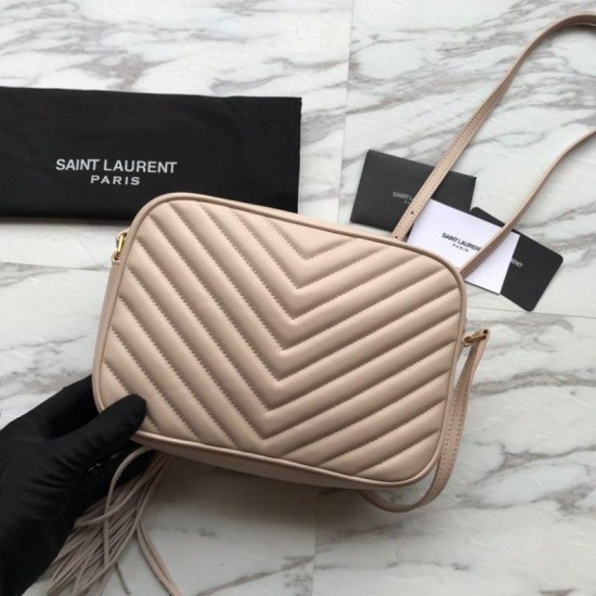 Replica YSL Saint Laurent Medium LouLou Chain Borsa Matelasse Albicocca in pelle Replica YSL Saint Laurent Medium LouLou Chain Borsa Matelasse Albicocca in pelle