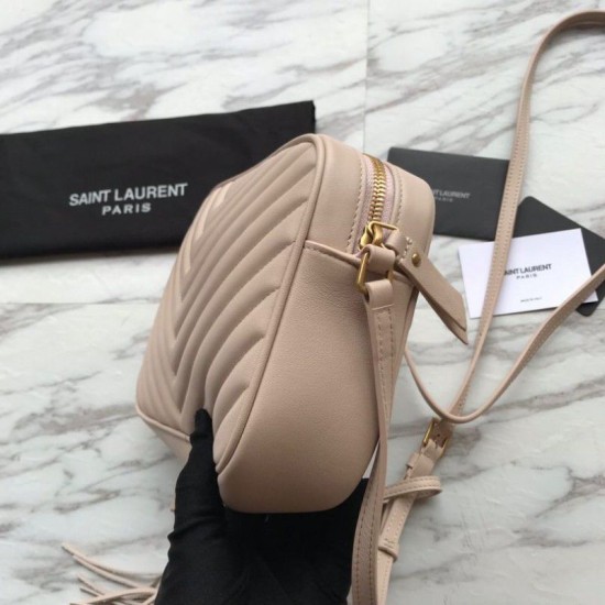 Replica YSL Saint Laurent Medium LouLou Chain Borsa Matelasse Albicocca in pelle Replica YSL Saint Laurent Medium LouLou Chain Borsa Matelasse Albicocca in pelle