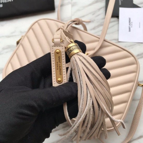 Replica YSL Saint Laurent Medium LouLou Chain Borsa Matelasse Albicocca in pelle Replica YSL Saint Laurent Medium LouLou Chain Borsa Matelasse Albicocca in pelle