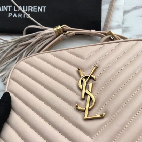 Replica YSL Saint Laurent Medium LouLou Chain Borsa Matelasse Albicocca in pelle Replica YSL Saint Laurent Medium LouLou Chain Borsa Matelasse Albicocca in pelle