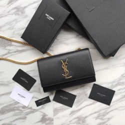YSL Saint Lauren Classic Medium Kate Monogram Borsa a manico nera