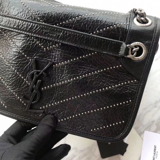 Replica Borsa a catena media YSL Saint Laurent nera Replica Borsa a catena media YSL Saint Laurent nera