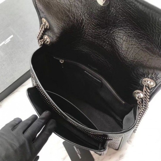 Replica Borsa a catena media YSL Saint Laurent nera Replica Borsa a catena media YSL Saint Laurent nera