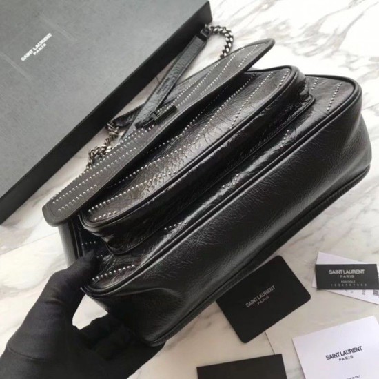 Replica Borsa a catena media YSL Saint Laurent nera Replica Borsa a catena media YSL Saint Laurent nera