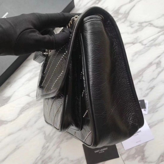 Replica Borsa a catena media YSL Saint Laurent nera Replica Borsa a catena media YSL Saint Laurent nera