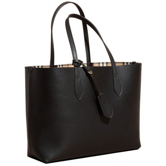 Replica Medium Reversible Tote Haymarket Check 40496351 Nero Replica Medium Reversible Tote Haymarket Check 40496351 Nero