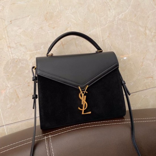 Replica Borsa con manico medio Yand Saint Laurent Cassandra nera Replica Borsa con manico medio Yand Saint Laurent Cassandra nera
