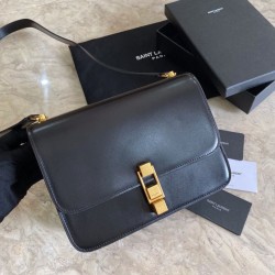Borsa YSL Saint Laurent Carre in pelle scamosciata nera
