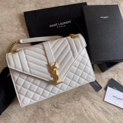 Busta con busta media YSL Saint Laurent Mix Matelasse bianca