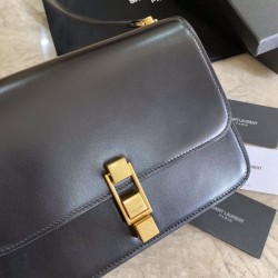 Borsa YSL Saint Laurent Carre in pelle scamosciata nera