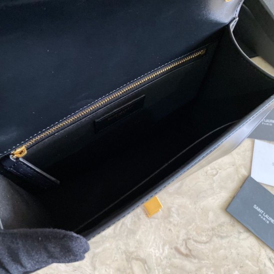 Replica Borsa YSL Saint Laurent Carre in pelle scamosciata nera Replica Borsa YSL Saint Laurent Carre in pelle scamosciata nera