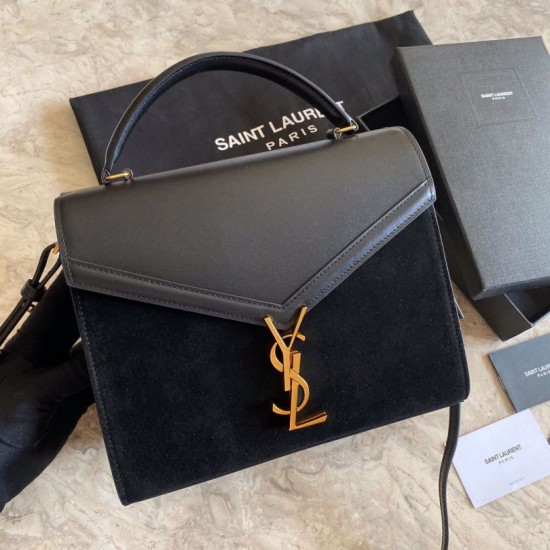 Replica Borsa con manico medio Yand Saint Laurent Cassandra nera Replica Borsa con manico medio Yand Saint Laurent Cassandra nera