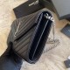 Replica Portafoglio con catena YSL Saint Laurent con busta a catena in pelle martellata nero argento hardware Replica Portafoglio con catena YSL Saint Laurent con busta a catena in pelle martellata nero argento hardware