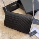 Replica Portafoglio con catena YSL Saint Laurent con busta a catena in pelle martellata nero argento hardware Replica Portafoglio con catena YSL Saint Laurent con busta a catena in pelle martellata nero argento hardware