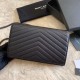Replica Portafoglio con catena YSL Saint Laurent con busta a catena in pelle martellata nera nera hardware Replica Portafoglio con catena YSL Saint Laurent con busta a catena in pelle martellata nera nera hardware