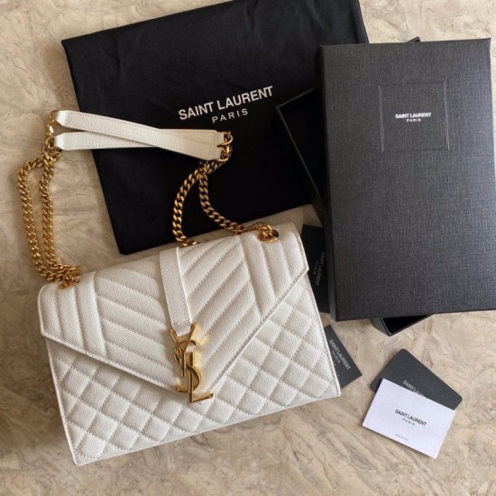 Replica Busta con busta media YSL Saint Laurent Mix Matelasse bianca Replica Busta con busta media YSL Saint Laurent Mix Matelasse bianca