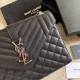 Replica Borsa per buste medie YSL Saint Laurent Mix Matelasse nero argento hardware Replica Borsa per buste medie YSL Saint Laurent Mix Matelasse nero argento hardware