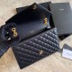 Replica Borsa per busta media YSL Saint Laurent Mix Matelasse nera in oro Replica Borsa per busta media YSL Saint Laurent Mix Matelasse nera in oro