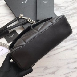 Borsa a tracolla Yul Saint Laurent Loulou piccola nera