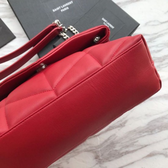 Replica Borsa piccola YSL Saint Laurent Loulou Puffer rossa Replica Borsa piccola YSL Saint Laurent Loulou Puffer rossa