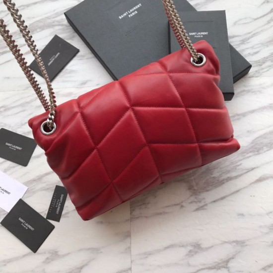 Replica Borsa piccola YSL Saint Laurent Loulou Puffer rossa Replica Borsa piccola YSL Saint Laurent Loulou Puffer rossa