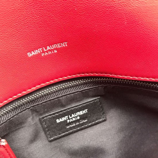 Replica Borsa piccola YSL Saint Laurent Loulou Puffer rossa Replica Borsa piccola YSL Saint Laurent Loulou Puffer rossa