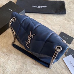 Borsa a tracolla Yul Saint Laurent Loulou piccola blu