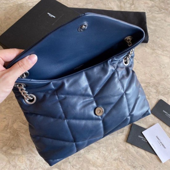 Replica Borsa a tracolla Yul Saint Laurent Loulou piccola blu Replica Borsa a tracolla Yul Saint Laurent Loulou piccola blu