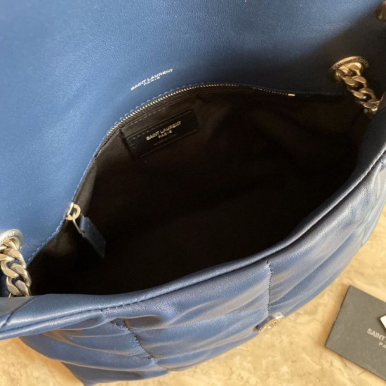 Replica Borsa a tracolla Yul Saint Laurent Loulou piccola blu Replica Borsa a tracolla Yul Saint Laurent Loulou piccola blu