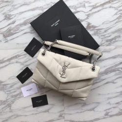 Borsa piccola Puffer YSL Saint Laurent bianca
