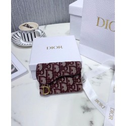 Portafoglio da sella obliquo Christian Dior rosso