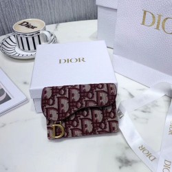 Portafoglio da sella obliquo Christian Dior rosso