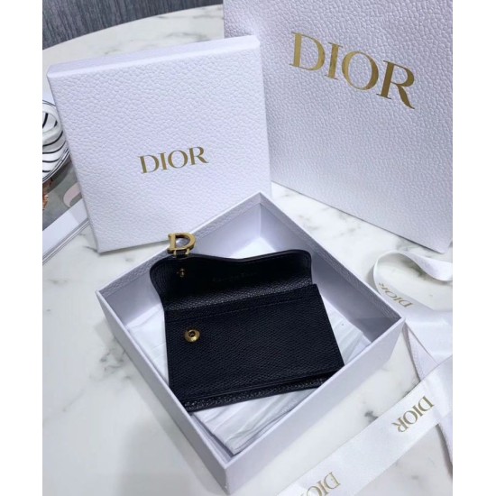 Replica Portafoglio Christian Dior in pelle di vitello nero Replica Portafoglio Christian Dior in pelle di vitello nero