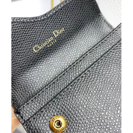 Replica Portafoglio Christian Dior in pelle di vitello nero Replica Portafoglio Christian Dior in pelle di vitello nero