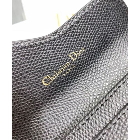 Replica Portafoglio Christian Dior in pelle di vitello nero Replica Portafoglio Christian Dior in pelle di vitello nero