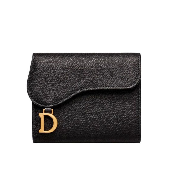 Replica Portafoglio Christian Dior in pelle di vitello nero Replica Portafoglio Christian Dior in pelle di vitello nero