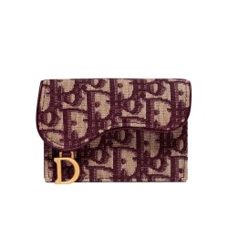 Portafoglio da sella obliquo Christian Dior rosso