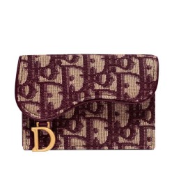 Portafoglio da sella obliquo Christian Dior rosso