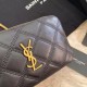 Replica Borsa YSL Saint Laurent Becky con doppia zip in pelle di agnello trapuntata nera Replica Borsa YSL Saint Laurent Becky con doppia zip in pelle di agnello trapuntata nera