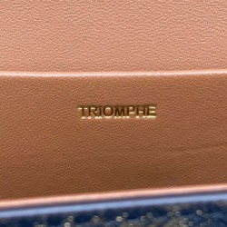 Celine Borsa A Tracolla Catena Triomphe In Tela Triomphe Caffè