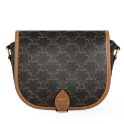 Borsa Celine Folco Media Marrone