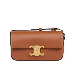 Borsa a spalla Celine Triomphe 194143 Caffè